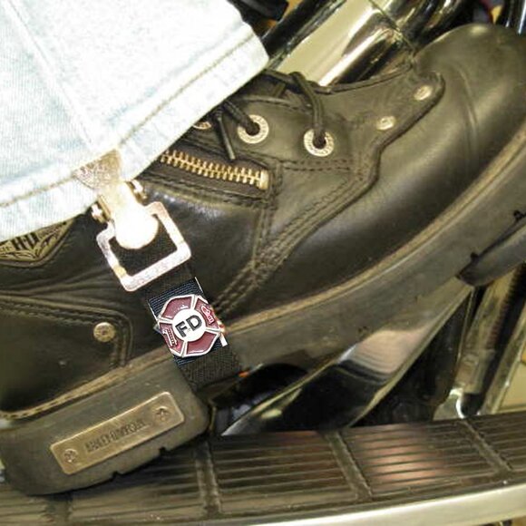 Tennessee Leather Fire Department Motorcycle Riding Pant Alligator Clips 💸 - Picture 3 of 3